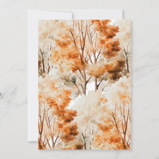 Whispers of Herfst Bridal Shower Invitation Kaart (Achterkant)