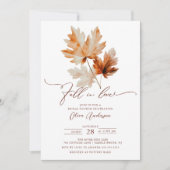 Whispers of Herfst Bridal Shower Invitation Kaart (Voorkant)