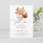 Whispers of Herfst Bridal Shower Invitation Kaart (Staand voorkant)