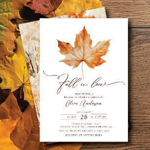 Whispers of Herfst Bridal Shower Invitation Kaart