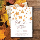 Whispers of Herfst Bridal Shower Invitation Kaart
