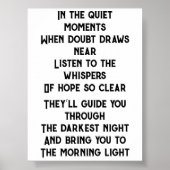 Whispers of Hope inspirerend minigedicht Poster (Voorkant)