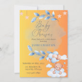 Whispers of Joy: Een Baby shower Uitnodiging Kaart (Voorkant)
