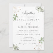 Whispers of Love: een botanische bruiloft Kaart (Voorkant)