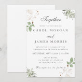 Whispers of Love: een botanische bruiloft Kaart (Voorkant / Achterkant)