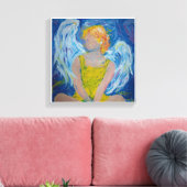 "Whispers of Love" Engel Canvas Print (Insitu (Woonkamer))