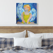 "Whispers of Love" Engel Canvas Print (Insitu (Slaapkamer))