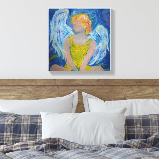 "Whispers of Love" Engel Canvas Print (Insitu (Slaapkamer))