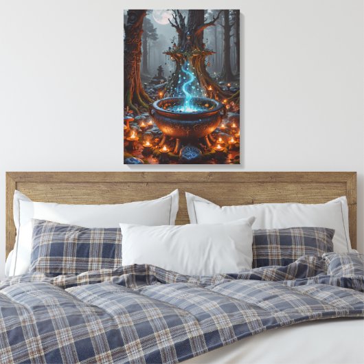 Whispers of Magic Beneath the Moon Canvas Afdruk (Insitu (Slaapkamer))
