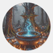 Whispers of Magic Beneath the Moon Ronde Sticker (Voorkant)