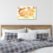Whispers of Magic: Two Fairy Friends in a Garden Canvas Afdruk (Insitu (Slaapkamer))