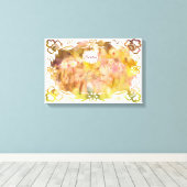 Whispers of Magic: Two Fairy Friends in a Garden Canvas Afdruk (Insitu (Houten vloer))