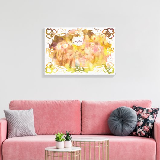 Whispers of Magic: Two Fairy Friends in a Garden Canvas Afdruk (Insitu (Woonkamer))