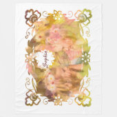 Whispers of Magic: Two Fairy Friends in a Garden Fleece Deken (Voorkant)