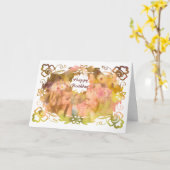 Whispers of Magic: Two Fairy Friends in a Garden Kaart (Gele Bloem)