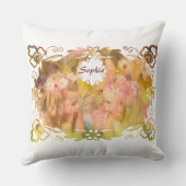 Whispers of Magic: Two Fairy Friends in a Garden Kussen (Achterkant)