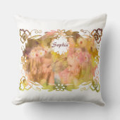 Whispers of Magic: Two Fairy Friends in a Garden Kussen (Voorkant)