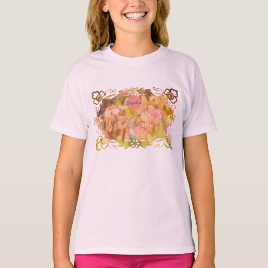 Whispers of Magic: Two Fairy Friends in a Garden T-shirt (Voorkant)