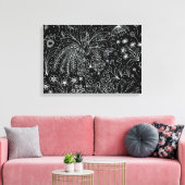 Whispers of nature. Botanical line art. Canvas Afdruk (Insitu (Woonkamer))