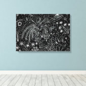 Whispers of nature. Botanical line art. Canvas Afdruk (Insitu (Houten vloer))