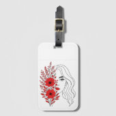 Whispers of Natuur - Vrouwelijke schoonheid in blo Bagagelabel (Voorkant (verticaal))