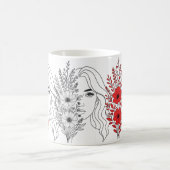 Whispers of Natuur - Vrouwelijke schoonheid in blo Koffiemok (Center)