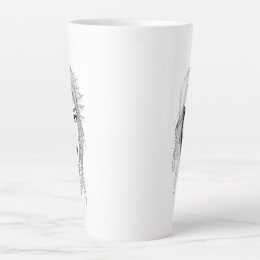 Whispers of Natuur - Vrouwelijke schoonheid in blo Latte Mok (Voorkant)