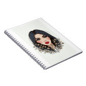 Whispers of Natuur - Vrouwelijke schoonheid in blo Notitieboek (Rechterzijde)