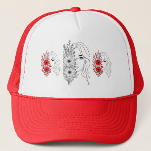 Whispers of Natuur - Vrouwelijke schoonheid in blo Trucker Pet