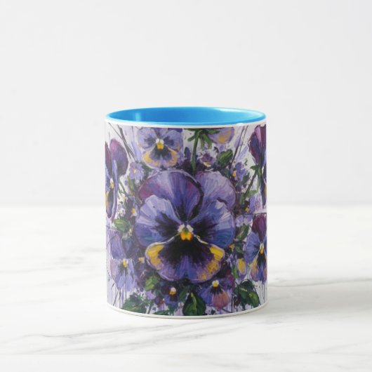 Whispers of Pansies-Ceramic Mug Mok (Midden)