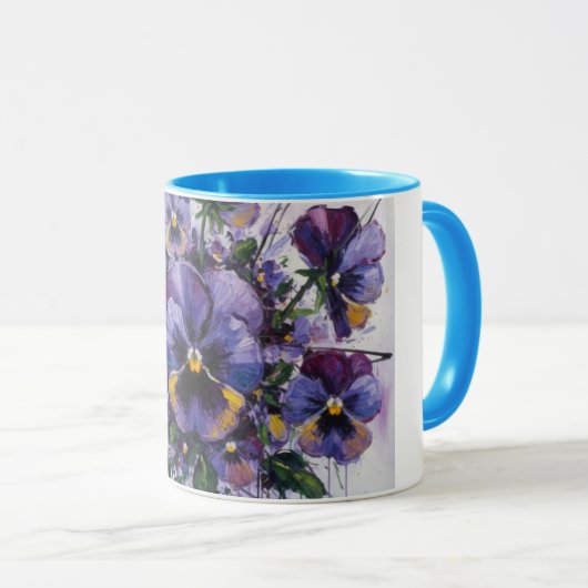 Whispers of Pansies-Ceramic Mug Mok (Voorkant rechts)