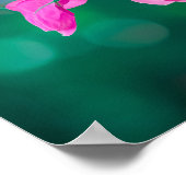 🌸 Whispers of Pink in Emerald Hues 🌿 Poster (Hoek)