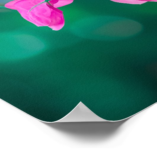 🌸 Whispers of Pink in Emerald Hues 🌿 Poster (Hoek)