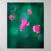 🌸 Whispers of Pink in Emerald Hues 🌿 Poster (Voorkant)