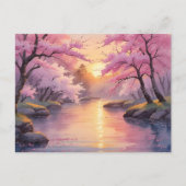Whispers of Sakura at Sunset  Briefkaart (Voorkant)