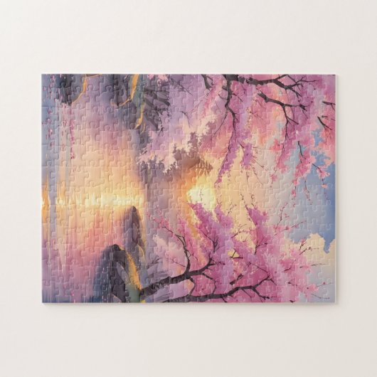 Whispers of Sakura at Sunset Legpuzzel (Horizontaal)