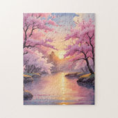 Whispers of Sakura at Sunset Legpuzzel (Verticaal)