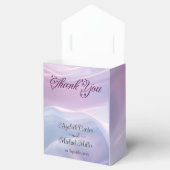 Whispers of Silk: Dromerige pastelgolven Roze Blau Bedankdoosjes (Geopend)