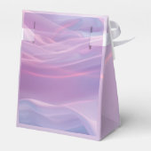 Whispers of Silk: Dromerige pastelgolven Roze Blau Bedankdoosjes (Achterkant)