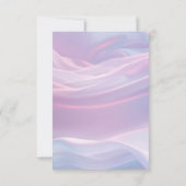 Whispers of Silk: Dromerige pastelgolven Roze Blau Bedankkaart (Achterkant)