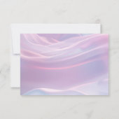 Whispers of Silk: Dromerige pastelgolven Roze Blau Bedankkaart (Achterkant)