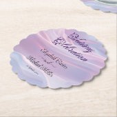 Whispers of Silk: Dromerige pastelgolven Roze Blau Kartonnen Onderzetters (Gekanteld)