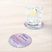 Whispers of Silk: Dromerige pastelgolven Roze Blau Kartonnen Onderzetters (Insitu)