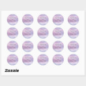 Whispers of Silk: Dromerige pastelgolven Roze Blau Ronde Sticker (Vel)