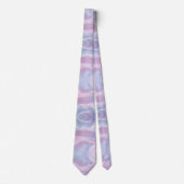 Whispers of Silk: Dromerige pastelgolven Roze Blau Stropdas (Voorkant)