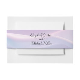 Whispers of Silk: Dromerige pastelgolven Roze Blau Uitnodigingen Wikkel