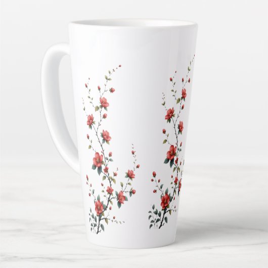 Whispers of Spring Blossoms in Quiet Bloom Petals  Latte Mok (Linkerhoek)