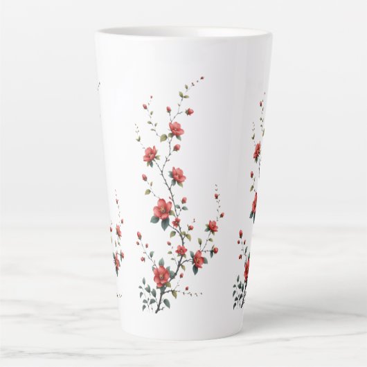 Whispers of Spring Blossoms in Quiet Bloom Petals Latte Mok (Voorkant)