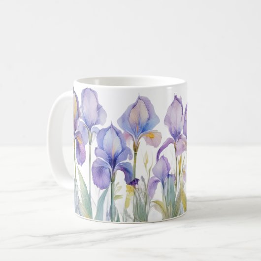 Whispers of Spring – Iris Bloom II Mug Koffiemok (Voorkant links)