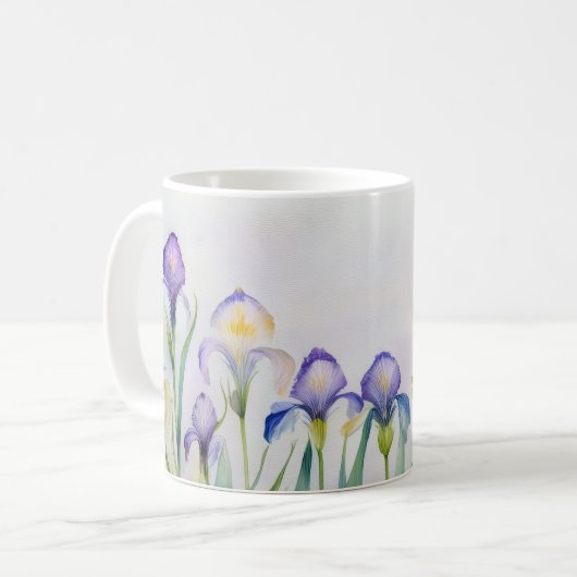 Whispers of Spring – Iris Bloom Mug Koffiemok (Voorkant links)